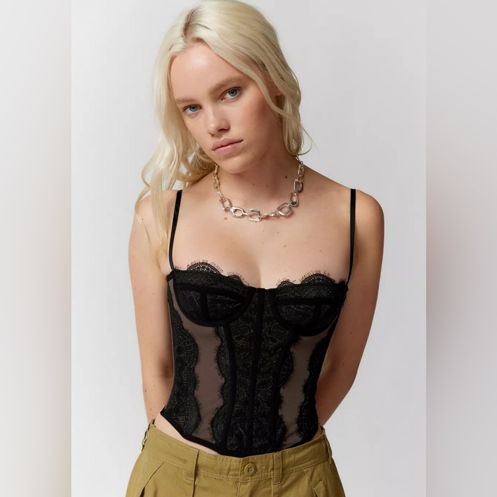 Urban Outfitters Out from Under Modern Love Black Corset